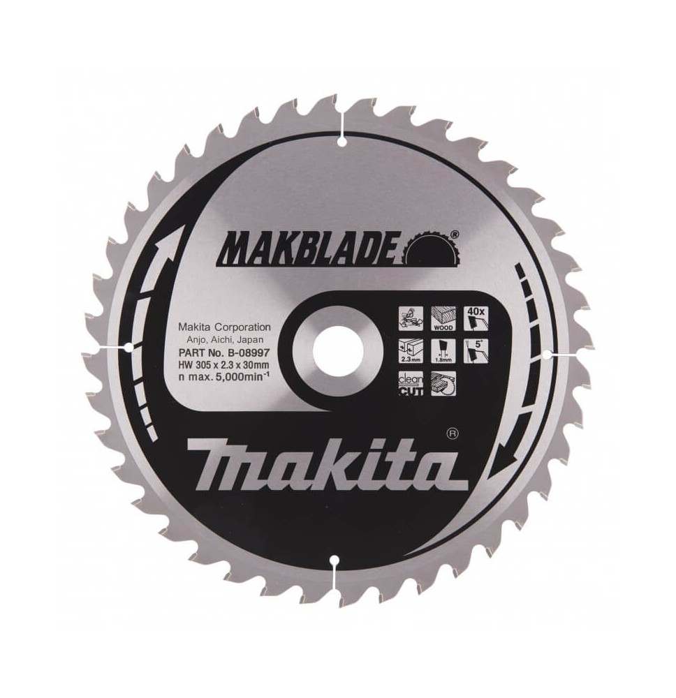 Pjovimo diskas MAKITA Makblade 305x30x2,3mm 40T 5°