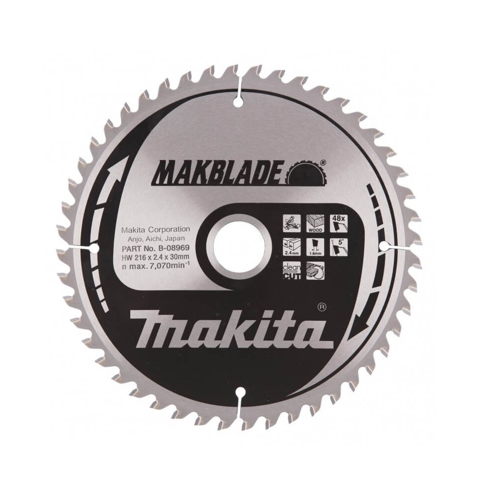 Pjovimo diskas MAKITA Makblade 216x30x2,4mm 48T 5°