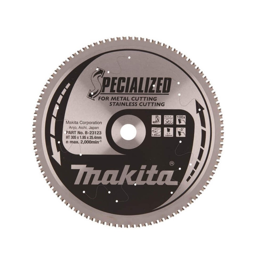 Pjovimo diskas MAKITA Inox 305x25,4x1,95mm 100T -5°