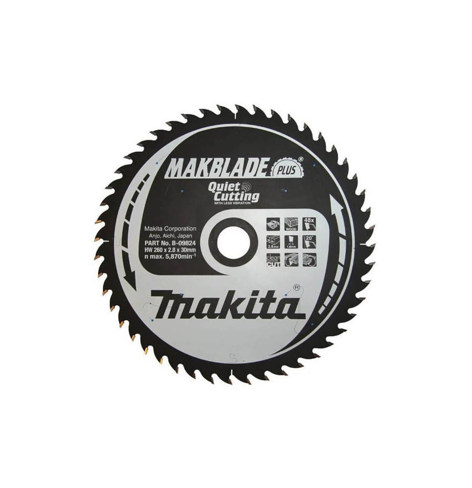 Pjovimo diskas MAKITA 260x30x2,8mm 48T 20° 2704/LS/LH/LF