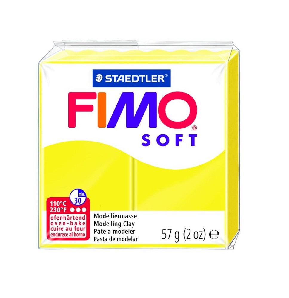 Modelinas FIMO SOFT, 57 g, citrinų geltona sp.