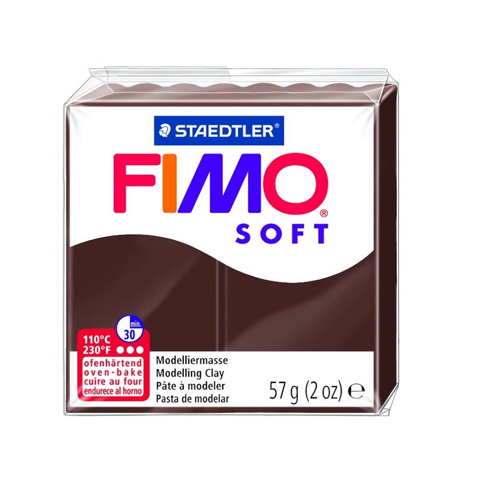 Modelinas FIMO SOFT, 57 g, šokolado ruda sp.