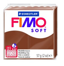 Modelinas FIMO SOFT, 57 g, karamelės ruda sp.