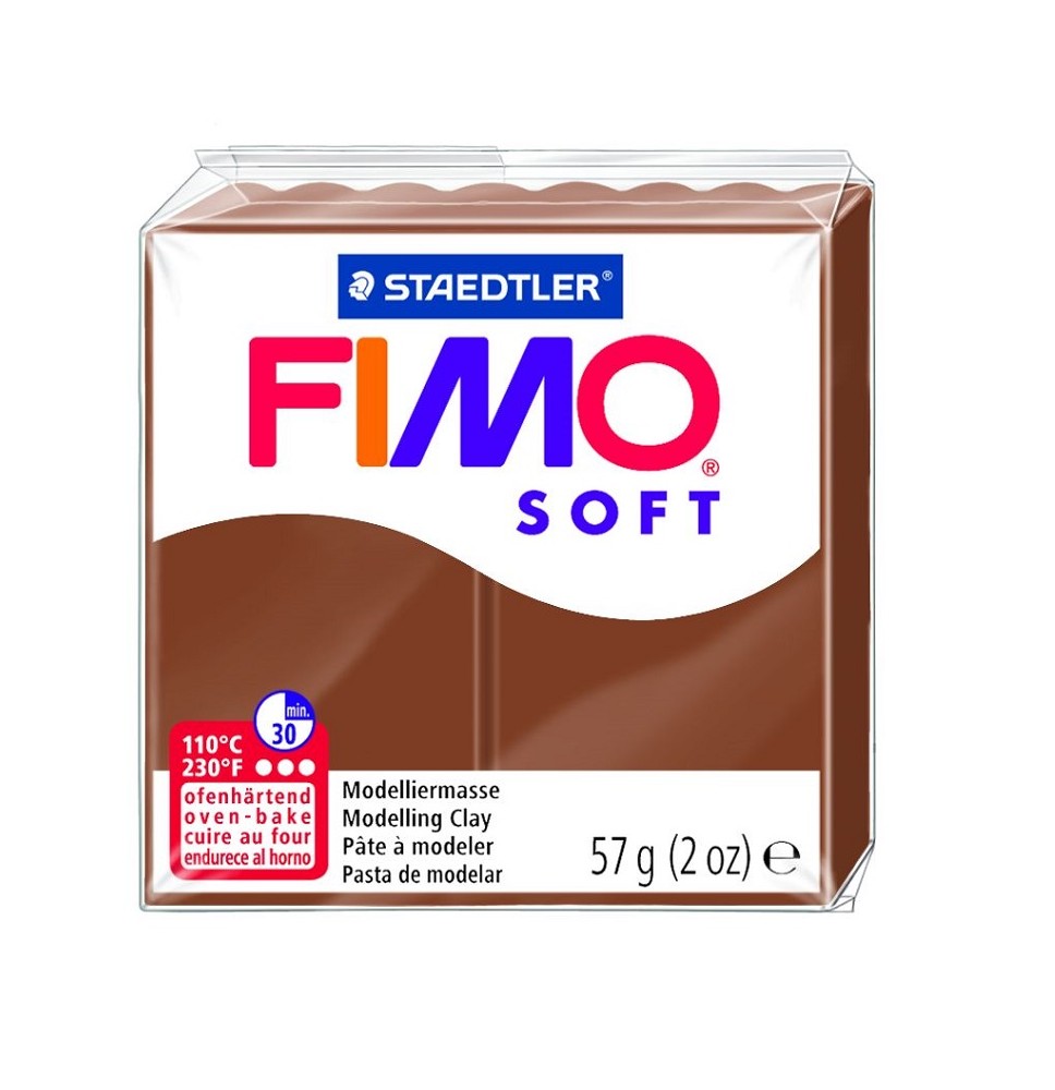 Modelinas FIMO SOFT, 57 g, karamelės ruda sp.