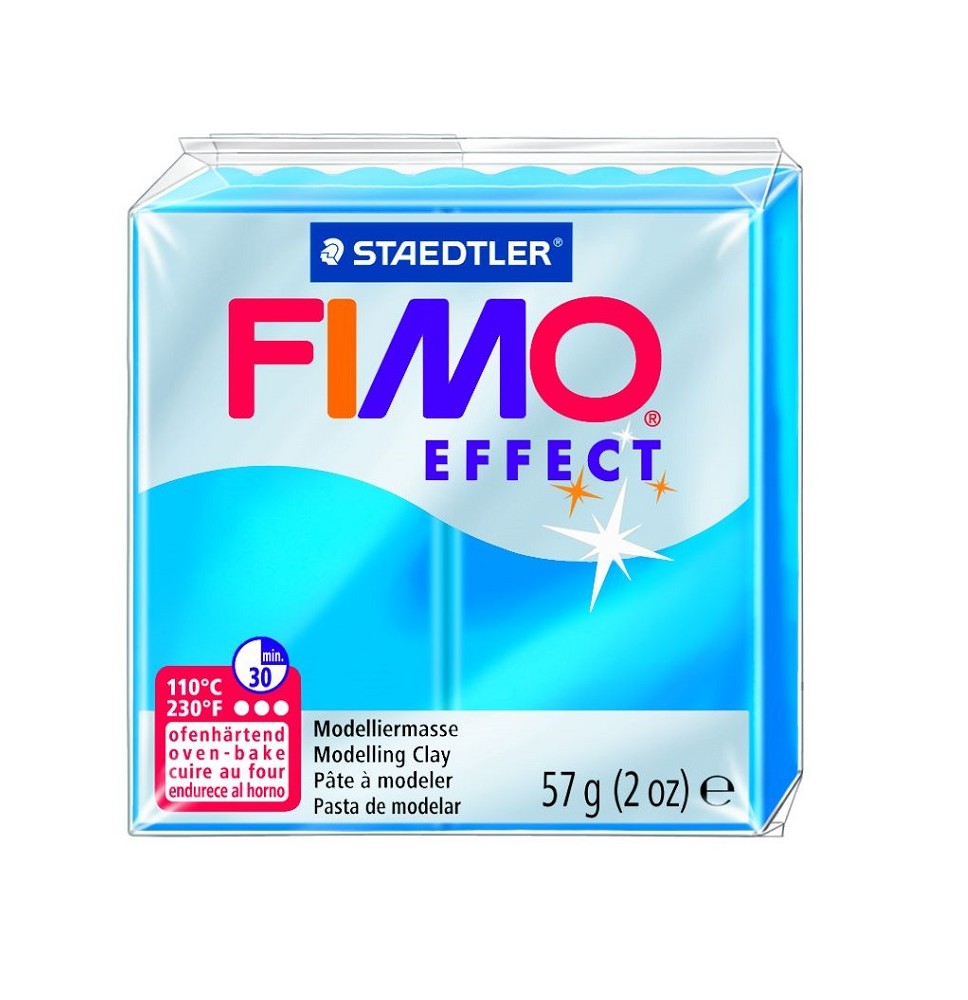 Modelinas FIMO EFFECT, 57 g, permatoma mėlyna sp.