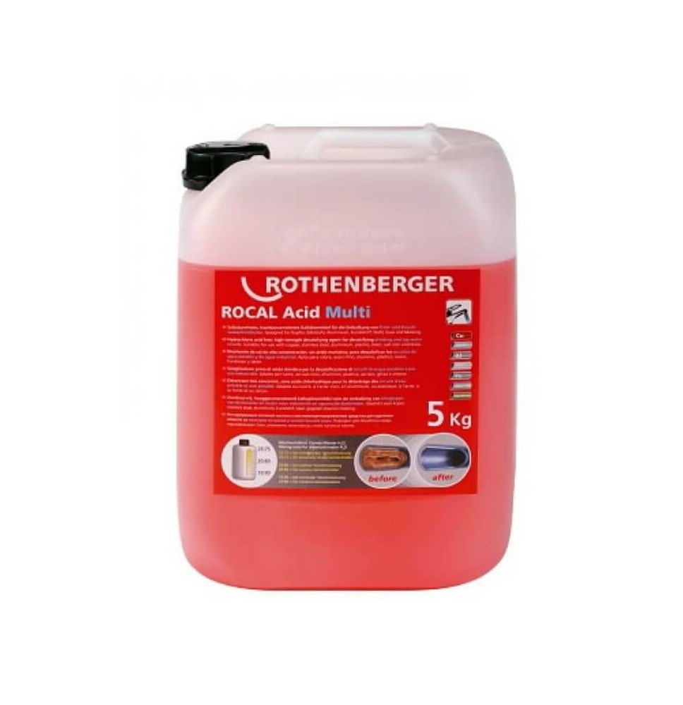 Nukalkinimo skystis ROTHENBERGER RoCal Acid Multi 5,0 kg