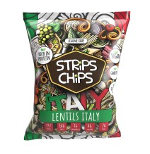 Traškučiai STRIPS CHIPS Italy, iš žirnių ir lęšių, 90 g