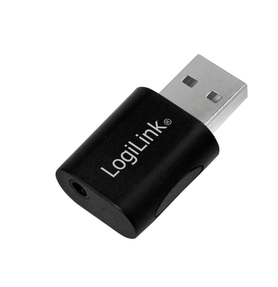 „Logilink UA0299“ USB 2.0 adapteris, garso, USB-A/M iki 3,5 mm 4 kontaktų/F, juodas