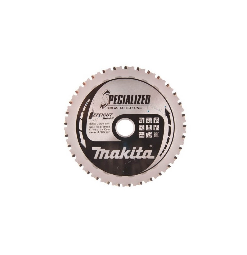 Pjovimo diskas metalui MAKITA Efficut 150x20x1,1mm Z33