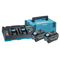 Akumuliatorių ir įkroviklio komplektas MAKITA 40V MAX XGT 2x5,0Ah