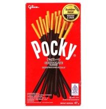 Saldžios lazdelės POCKY, su šokoladiniu glaistu, 47 g