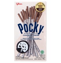 Saldžios lazdelės POCKY, su sausainių ir grietinėlės glaistu, 40 g