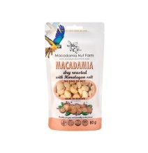 Makadamijų riešutai, MACADAMIA NUT FARM, branduoliai, skrudinti, su druska 80 g