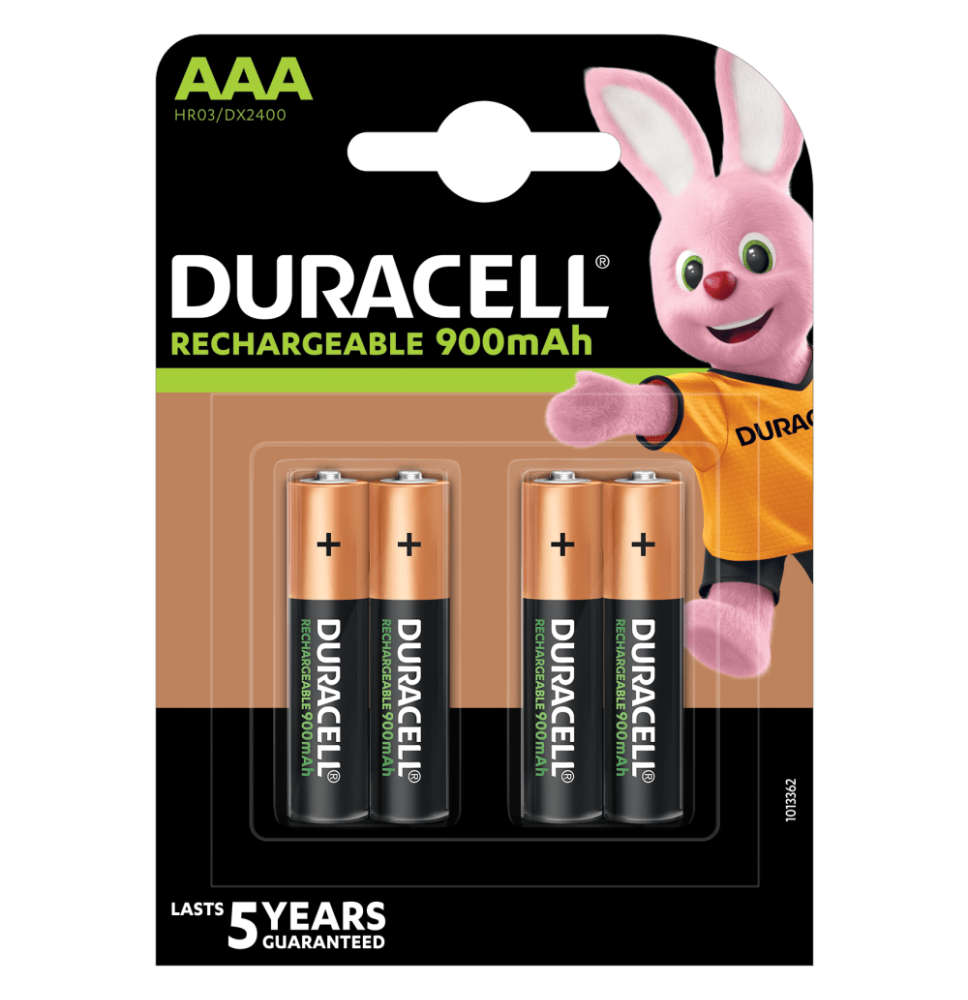 „Duracell Recharge 900 mAh“ AAA baterijos, 4 baterijų pakuotė