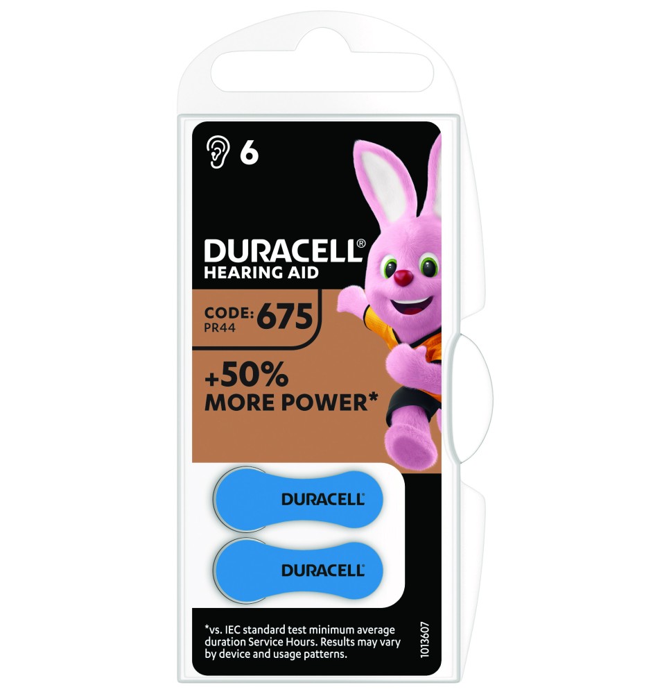 Baterijos klausos aparatui DURACELL 675, 6vnt