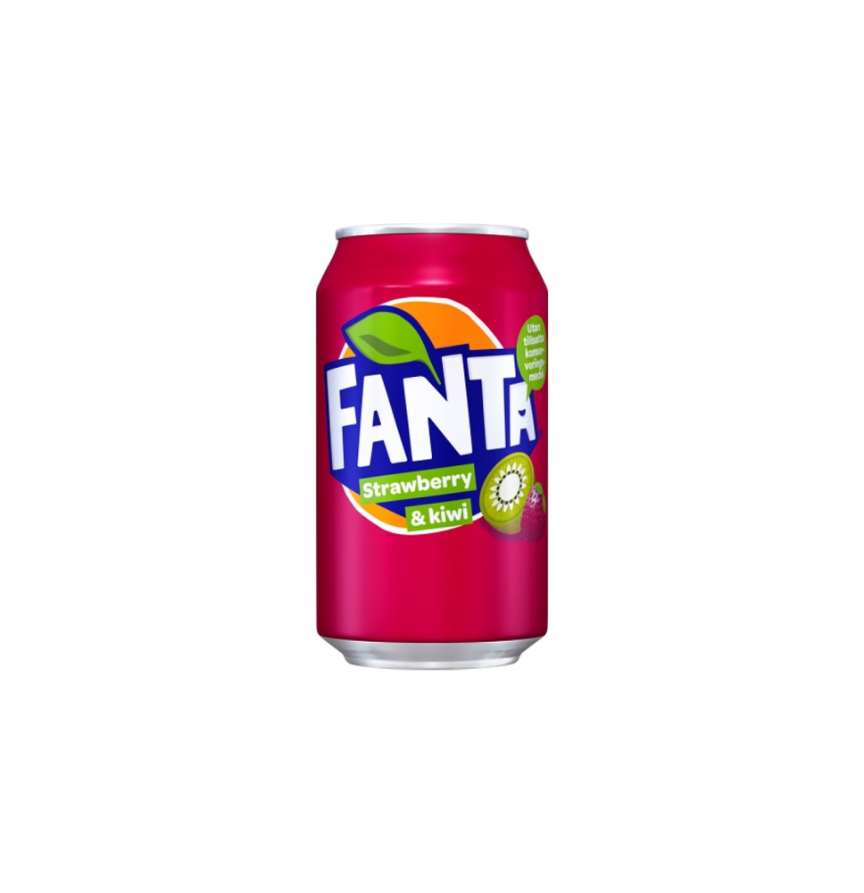 Gaivusis gėrimas FANTA Strawberry  & Kiwi, gazuotas, 0, 33 l, skardinė, D