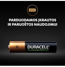 „Duracell Recharge 900 mAh“ AAA baterijos, 4 baterijų pakuotė