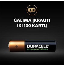 „Duracell Recharge 900 mAh“ AAA baterijos, 4 baterijų pakuotė