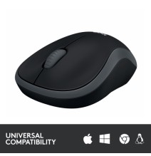 Logitech M185 Belaidė pelė, RF Wireless, 1000 DPI, Juoda/Pilka