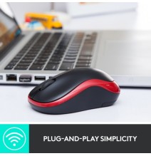 Logitech M185 Belaidė pelė, RF Wireless, 1000 DPI, Juoda/Pilka