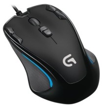 Logitech G G300S Laidinė žaidimų pelė, USB Type-A, 2500 DPI, Juoda/Mėlyna