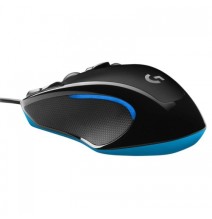 Logitech G G300S Laidinė žaidimų pelė, USB Type-A, 2500 DPI, Juoda/Mėlyna