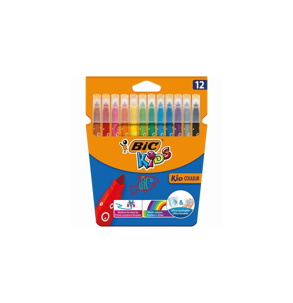 Bic Spalvoti flomasteriai Kids Couleur 12 spalvų rinkinys 9202937