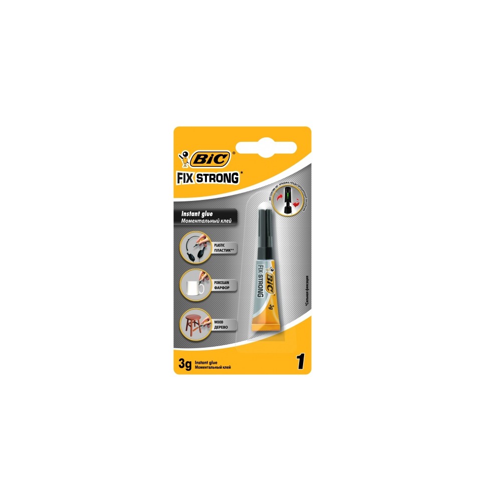 Bic Stiprios fiksacijos klijai Fix Strong 3 g 9020852 1 vnt.