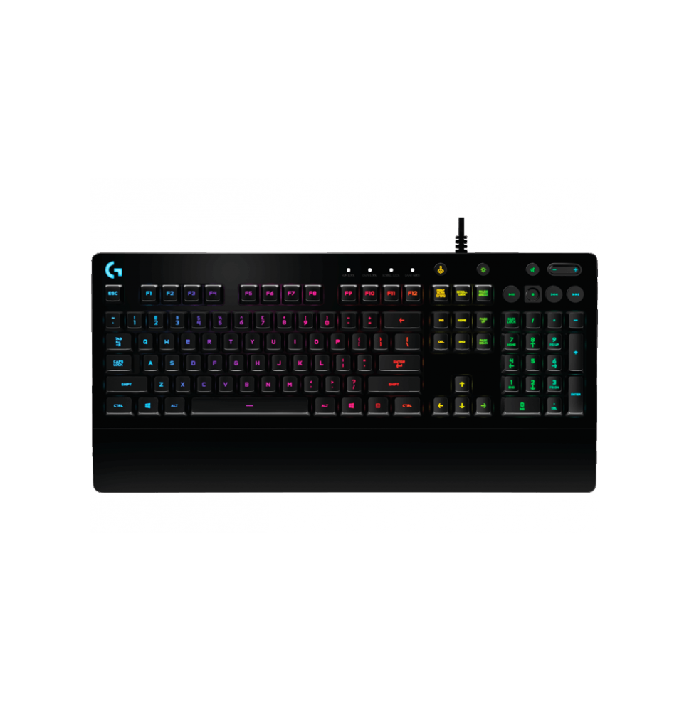 Logitech G213 PRODIGY Laidinė žaidimų klaviatūra, RGB Apšvietimas, USB, US, Juoda