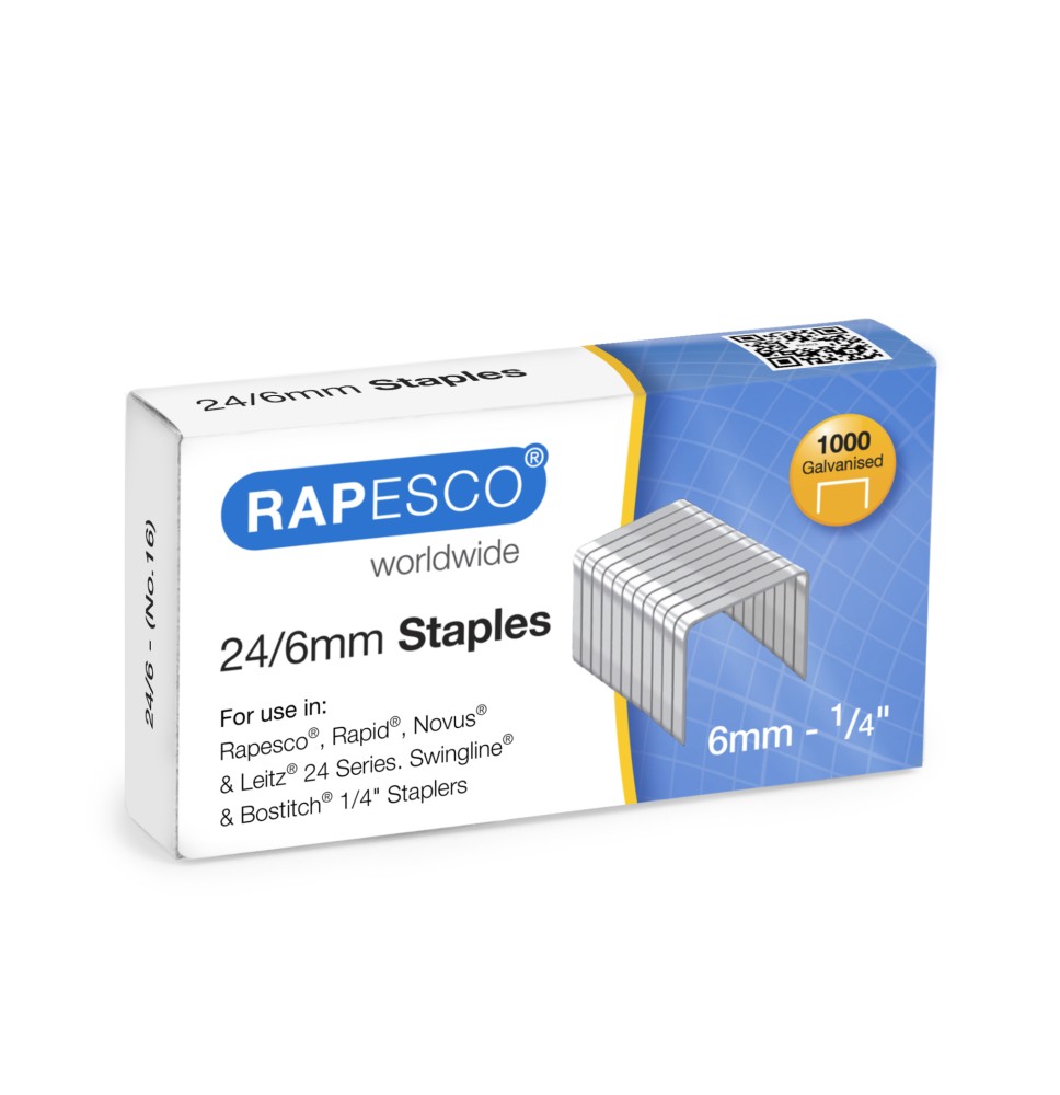 Sąsagėlės RAPESCO  24/6mm  (dėž. 1000 vnt)