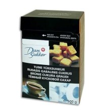 Cukrus Dan Sukker, rudas, gabalinis, 500g