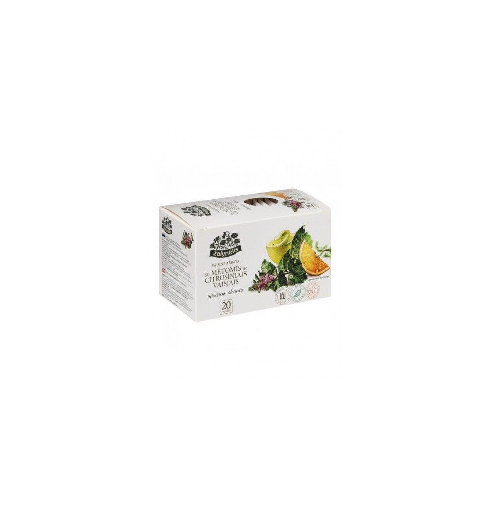 Žolynėlis vaisinė arbata Vasaros Skonis su mėtomis ir citrus. vaisiais, 50g (2,5g x20)