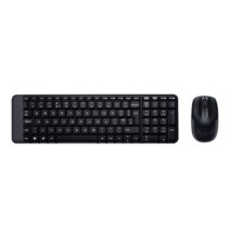 Logitech MK220 Combo Belaidė klaviatūra + pelė, US, Juoda