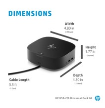 HP USB-C/A Universal Dock G2 Jungčių stotelė, Juoda