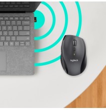 Logitech Marathon M705 Belaidė pelė, RF Wireless, 1000 DPI, Juoda/Pilka