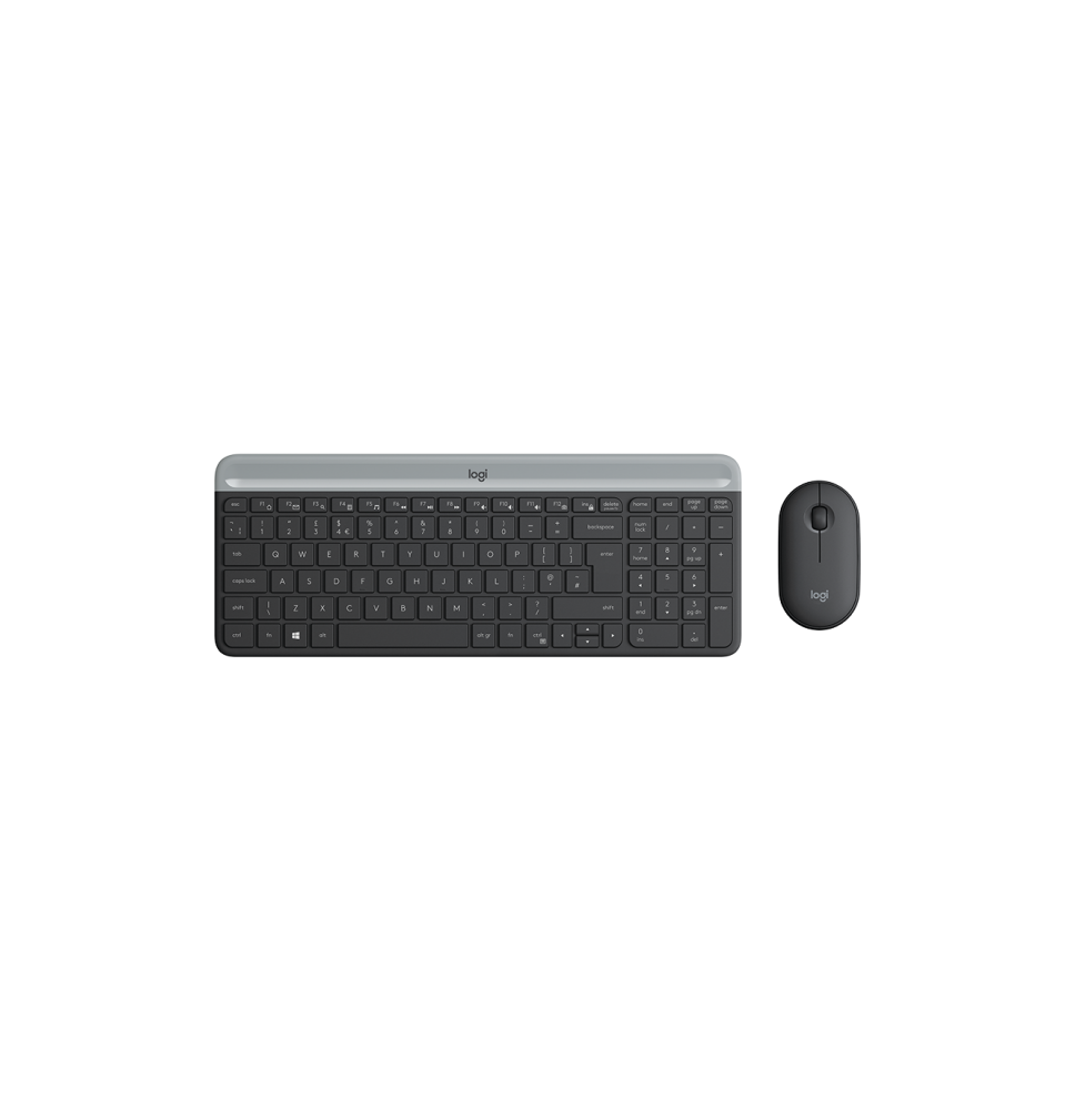 Logitech MK470 Slim Combo Belaidė klaviatūra + pelė, US, Graphite