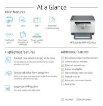 HP LaserJet MFP M234dw Spausdintuvas lazerinis Nespalvotas A4 29ppm Wi-Fi USB Bluetooth Ethernet LAN