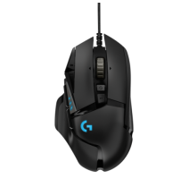 Logitech G502 HERO Laidinė žaidimų pelė, USB Type-A, Optical, 25600 DPI, Juoda