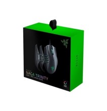 Razer Naga Trinity Laidinė žaidimų pelė, USB Type-A, RGB apšvietimas, Optical 16000 DPI, Juoda