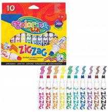 Flomasteriai Colorino Kids Zig Zag, 10 spalvų