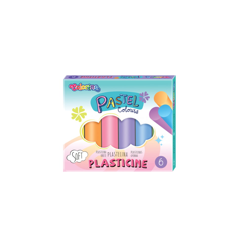 Plastilinas Colorino Pastel 6 pastelinių spalvų