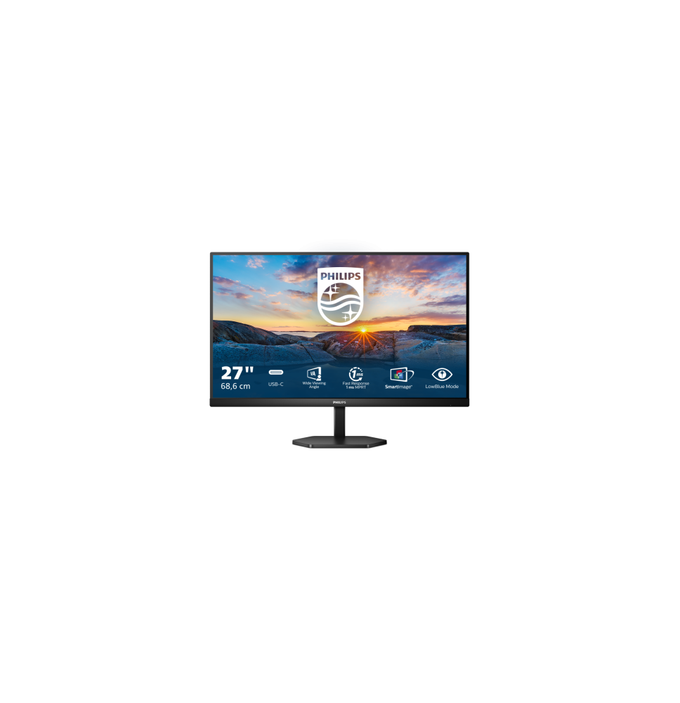 Monitorius Philips 3000 Series LED 27inch 1920x1080 75Hz IPS 300cd/m2 1ms HDMI USB-C Speakers, Juoda