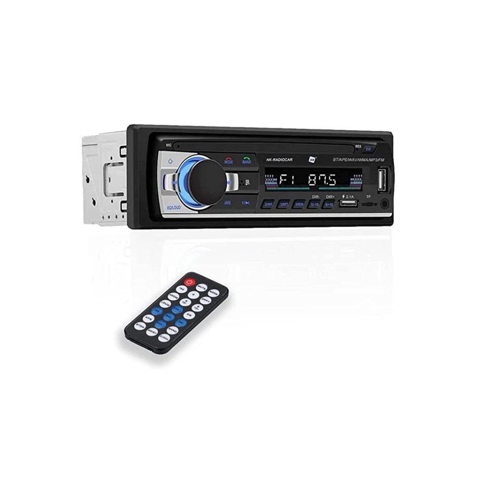 Ecost prekė po grąžinimo NK Car Radio with Bluetooth 4.0 - 1 DIN - 4 x 40 W, AUX Function, MP3 Playe