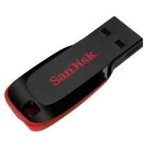 USB atmintinė SanDisk Cruzer Blade USB Flash Drive 64GB, Black, Red