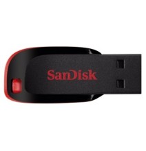 USB atmintinė SanDisk Cruzer Blade USB Flash Drive 64GB, Black, Red