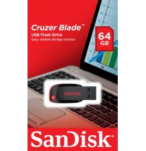 USB atmintinė SanDisk Cruzer Blade USB Flash Drive 64GB, Black, Red