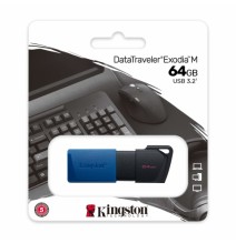 USB atmintinė Kingston DataTraveler Exodia M 64GB USB3.2 Gen 1 flash drive, Black, Blue