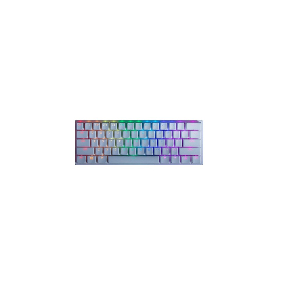 Razer Huntsman Mini Žaidimų klaviatūra, RGB LED light, US, Wired, Purple Switch, Mercury White