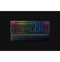 Žaidimų klaviatūra Razer Huntsman V2, RGB LED light, Wired, US, Clicky Purple Switch, Juoda