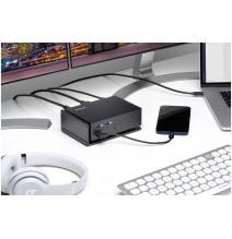 Jungčių stotelė Kensington SD5560T USB-C/Thunderbolt 3 HDMI Thunderbolt GigE Dual 4K with 96W PD